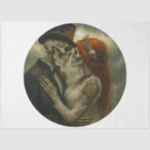 Decoupage Bride Groom Skeleton 21-inch round Tissuepapier (Voorkant)