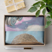 Decoupage Bruin Witte Otter Schaatsen bij Ocean Tissuepapier (Geschenk)