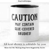 Decoupage Brushes Quote Custom BW04 Funny Craft Mok