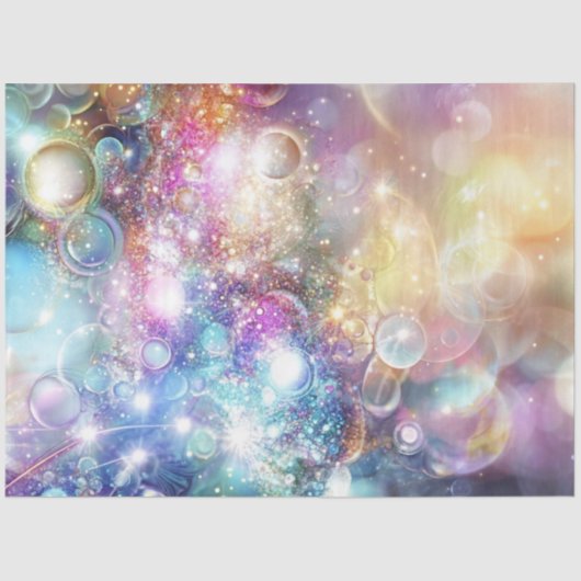 Decoupage Bubbles Faux Finish Achtergrond Orbs Tissuepapier (Voorkant)