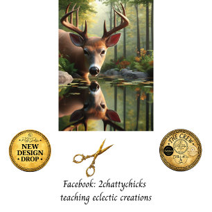 Decoupage Buck Woodland Wildlife Forest Pond Tissuepapier