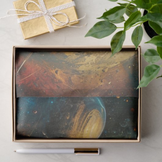 Decoupage Buitenste Ruimte Sterren Planeten Tissuepapier (Geschenk)