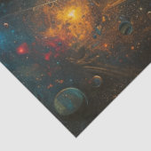 Decoupage Buitenste Ruimte Sterren Planeten Tissuepapier (Detail)