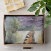 Decoupage Butterfly on Cosmos Tissuepapier (Geschenk)
