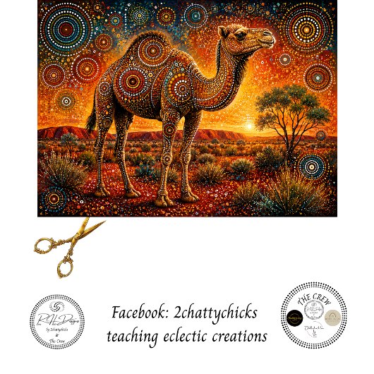 Decoupage Came Aboriginal Geïnspireerde Kunst Tissuepapier