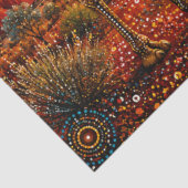 Decoupage Came Aboriginal Geïnspireerde Kunst Tissuepapier (Detail)