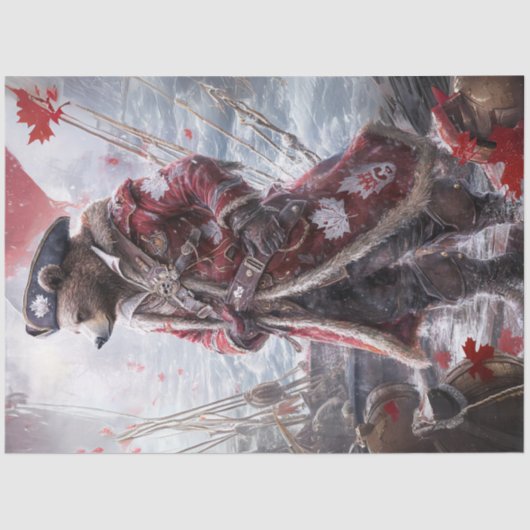 Decoupage Canadian Pirate Beer in het Zee Tissuepapier (Voorkant)