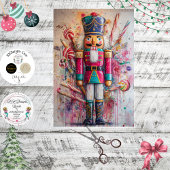 Decoupage Candy Nutcracker Ted Red Jacket  Tissuepapier