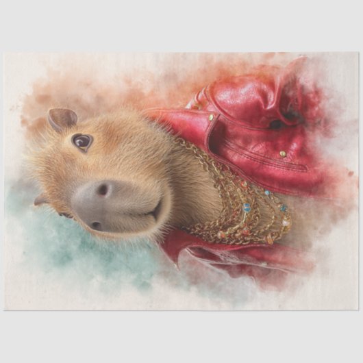 Decoupage Capybara Urban Oerwoud Chic Tissuepapier (Voorkant)