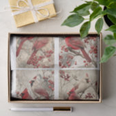 Decoupage Cardinal Panels 4x6" & 4 Designs Tissuepapier (Geschenk)