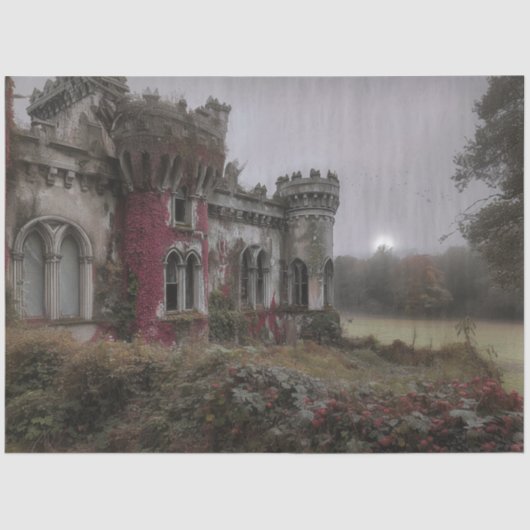 Decoupage Castle OF The Whispering Ivy In Ireland Tissuepapier (Voorkant)