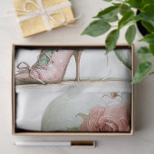 Decoupage Catwalk Green Cat Parasol Polka Dot Boot Tissuepapier (Geschenk)