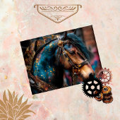 Decoupage Celestial Bronze Patina Horse Steampunk Tissuepapier