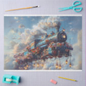 Decoupage  Celestial Express Vliegtrein Tissuepapier (Craft)