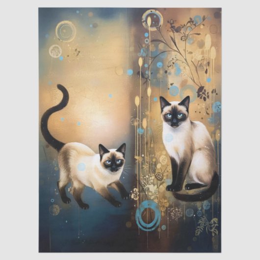 Decoupage Celestial Kitten Tissuepapier (Voorkant)