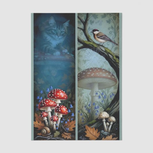 Decoupage Celestial Kitten Tissuepapier (Voorkant)