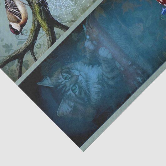 Decoupage Celestial Kitten Tissuepapier (Detail)