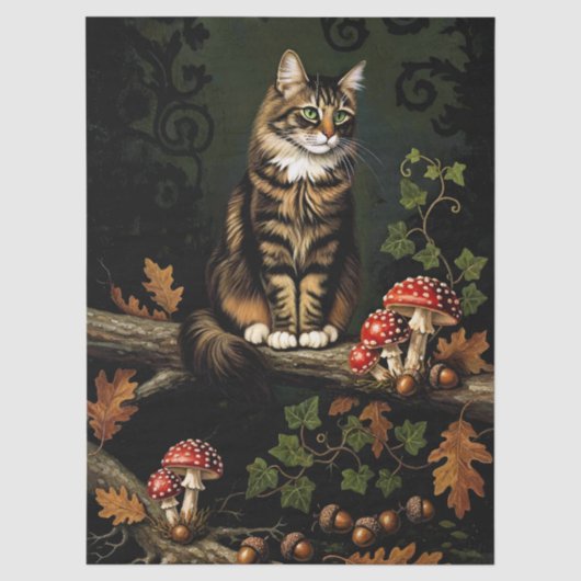 Decoupage Celestial Kitten Tissuepapier (Voorkant)
