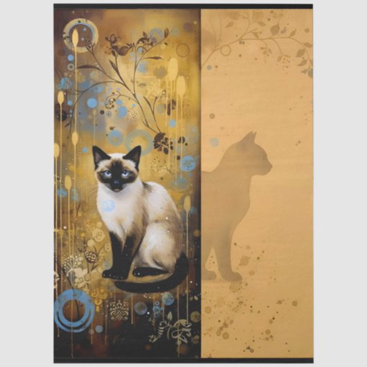 Decoupage Celestial Kitten Tissuepapier (Voorkant)