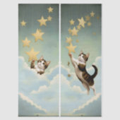 Decoupage Celestial Kitten Tissuepapier (Voorkant)
