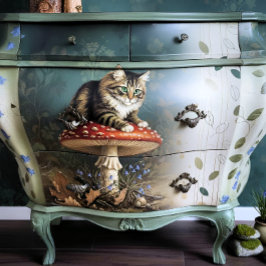 Decoupage Celestial Kitten Tissuepapier