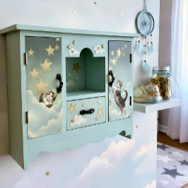 Decoupage Celestial Kitten Tissuepapier