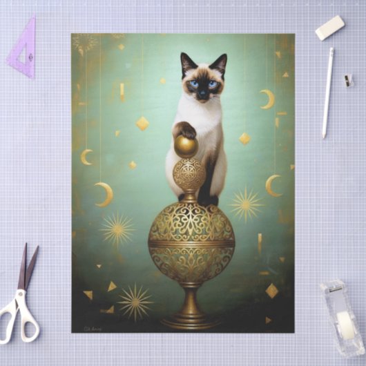 Decoupage Celestial Kitten Tissuepapier (Craft)