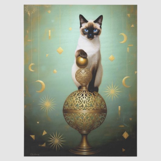 Decoupage Celestial Kitten Tissuepapier (Voorkant)