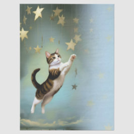 Decoupage Celestial Kitten Tissuepapier