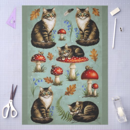 Decoupage Celestial Kitten Tissuepapier (Craft)