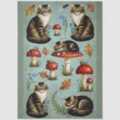 Decoupage Celestial Kitten Tissuepapier (Voorkant)