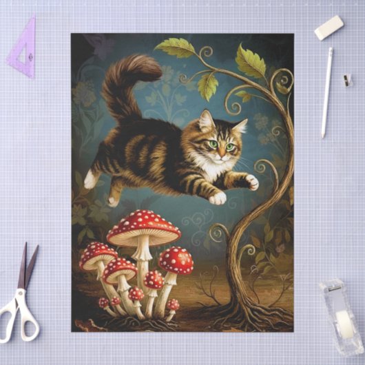 Decoupage Celestial Kitten Tissuepapier (Craft)
