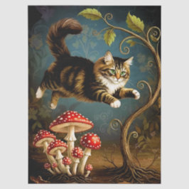 Decoupage Celestial Kitten Tissuepapier