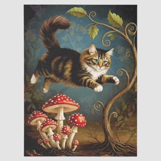 Decoupage Celestial Kitten Tissuepapier (Voorkant)