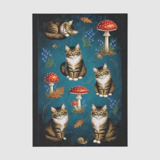 Decoupage Celestial Kitten Tissuepapier (Voorkant)