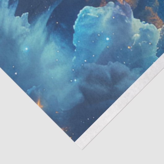 Decoupage Celestial Night Sky Hete Luchtballon Tissuepapier (Detail)