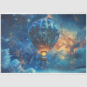 Decoupage Celestial Night Sky Hete Luchtballon Tissuepapier (Voorkant)