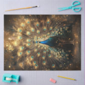 Decoupage Celestial Peacock Regal Elegance Tissuepapier (Craft)
