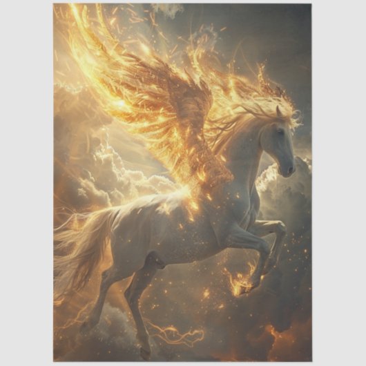 Decoupage Celestial Winged Pegasus  Tissuepapier (Voorkant)