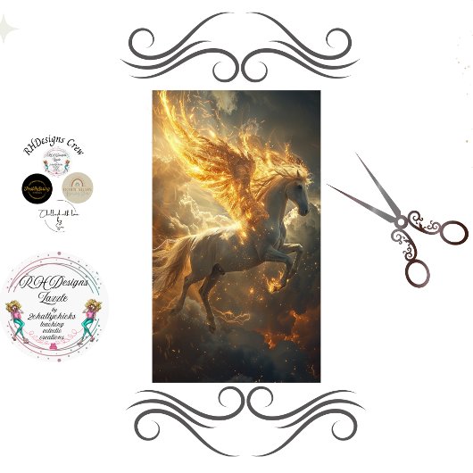 Decoupage Celestial Winged Pegasus  Tissuepapier