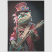 Decoupage Chameleon Rock Fur Feather Funk Band Tissuepapier (Voorkant)