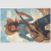 Decoupage  Character Gitarist Debbie Tissuepapier (Voorkant)