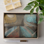 Decoupage  Charmed Cowboy Boots met Gezichten Tissuepapier (Geschenk)