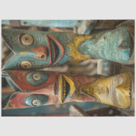 Decoupage  Charmed Cowboy Boots met Gezichten Tissuepapier