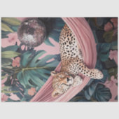 Decoupage Cheetah in Bos Resten in Hangmat Tissuepapier (Voorkant)