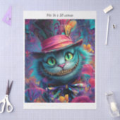 Decoupage Cheshire Cat geschikt voor 16x20 canvas Tissuepapier (Craft)