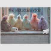 Decoupage Chicken Shenanigans Tissue Humor Tissuepapier (Voorkant)
