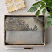 Decoupage Chinese dorp Mount Fuji Tissuepapier (Geschenk)