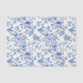 Decoupage Chinoiserie Blauwe Bloemen Verjaardag Do Tissuepapier (Voorkant)