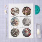 Decoupage Christmas Designs for Snow Globe 3.5" Tissuepapier (Craft)